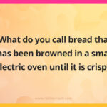 What do you call bread that has been browned in a small electric oven until it is crispy?
