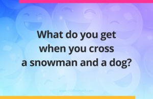 What do you get when you cross a snowman and a dog?