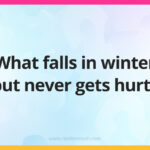 What falls in winter but never gets hurt?