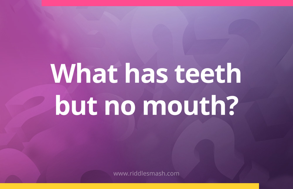 What has teeth but no mouth?