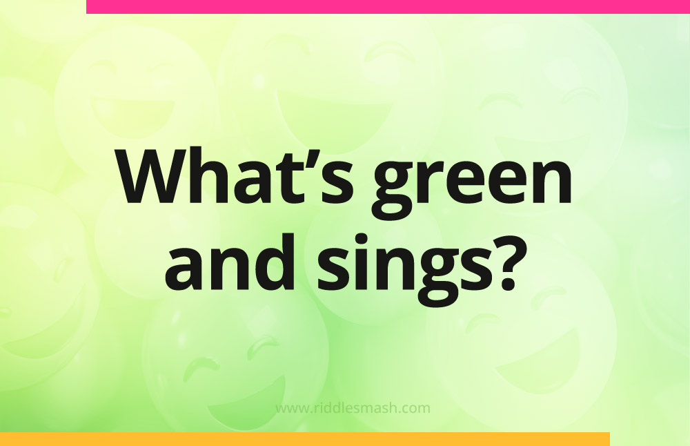 What's green and sings?