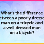 What's the difference between a poorly dressed man on a tricycle and a well-dressed man on a bicycle?