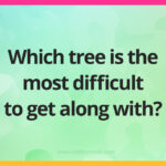 Which tree is the most difficult to get along with?