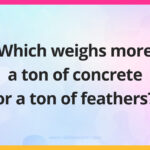 Which weighs more a ton of concrete or a ton of feathers?