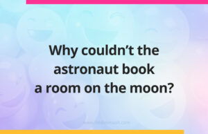 Why couldn't the astronaut book a room on the moon?