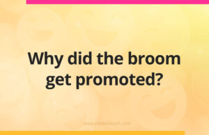 Why did the broom get promoted?