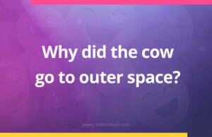 Why did the cow go to outer space?
