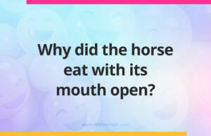 Why did the horse eat with its mouth open?