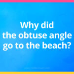 Why did the obtuse angle go to the beach?