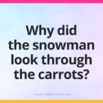 Why did the snowman look through the carrots?