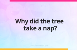 Why did the tree take a nap?