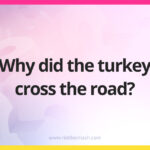 Why did the turkey cross the road?