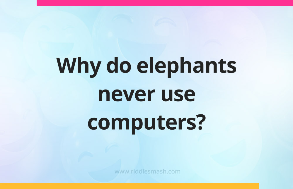 Why do elephants never use computers?
