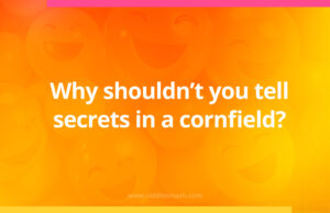 Why shouldn't you tell secrets in a cornfield?