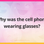 Why was the cell phone wearing glasses?
