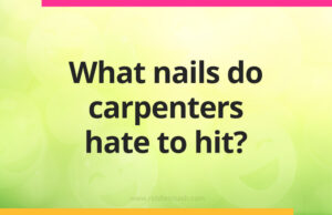 What nails do carpenters hate to hit?