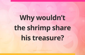 Why wouldn’t the shrimp share his treasure?
