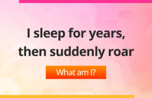 I sleep for years, then suddenly roar - Riddle I sleep for years, then suddenly roar.