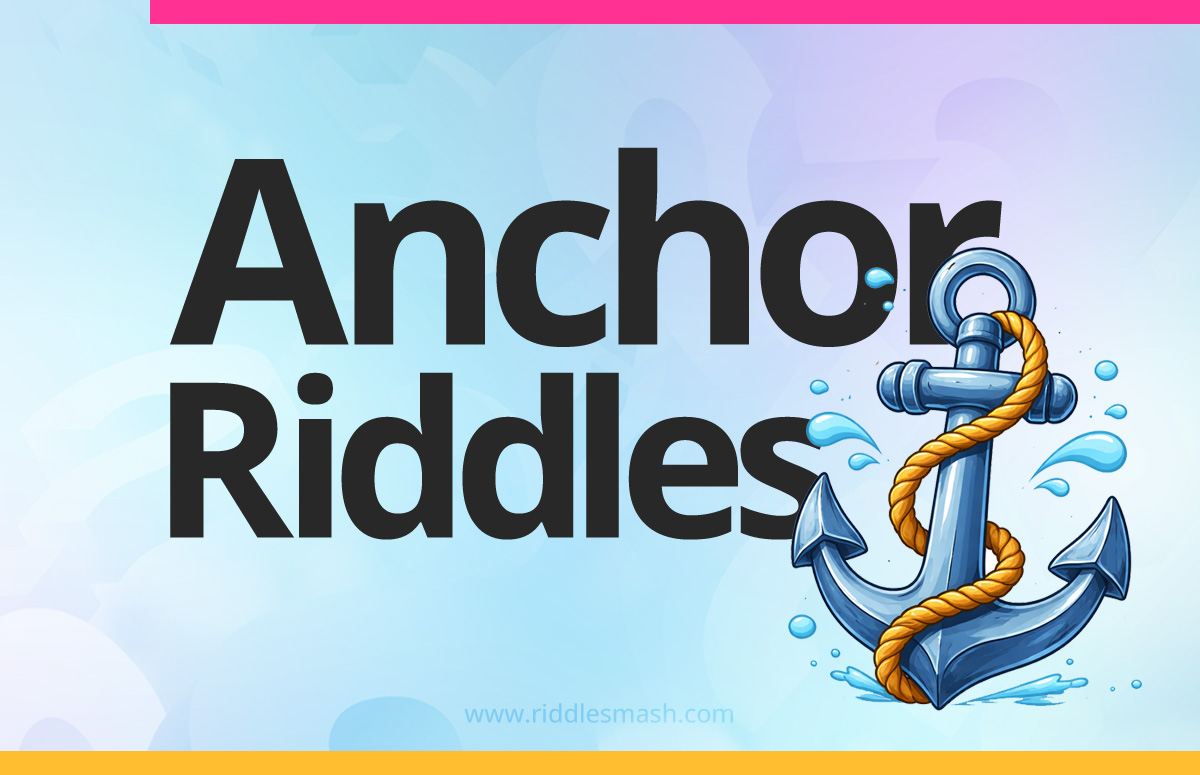 Anchor riddles banner featuring a nautical anchor