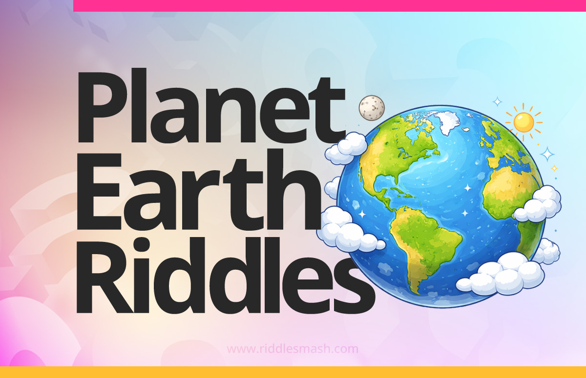 View of Planet Earth from space representing Earth riddles and science-themed brain teasers