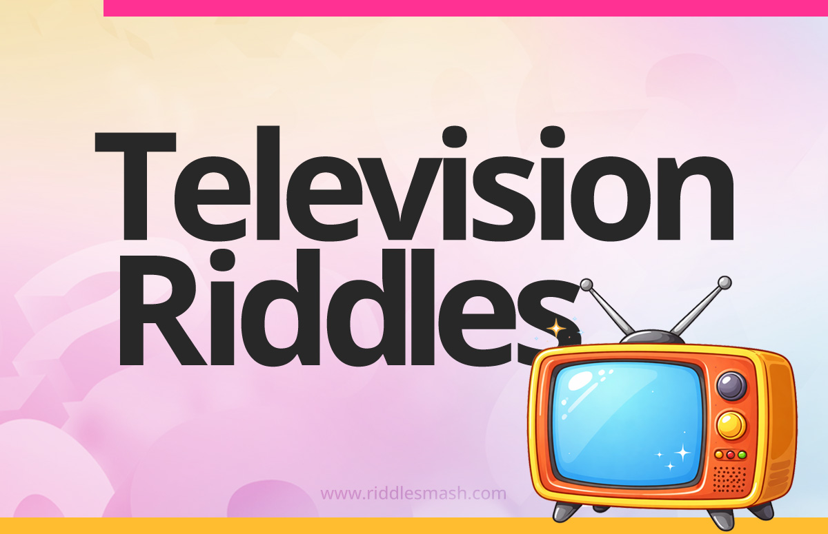 Television screen representing television riddles and TV-themed brain teasers