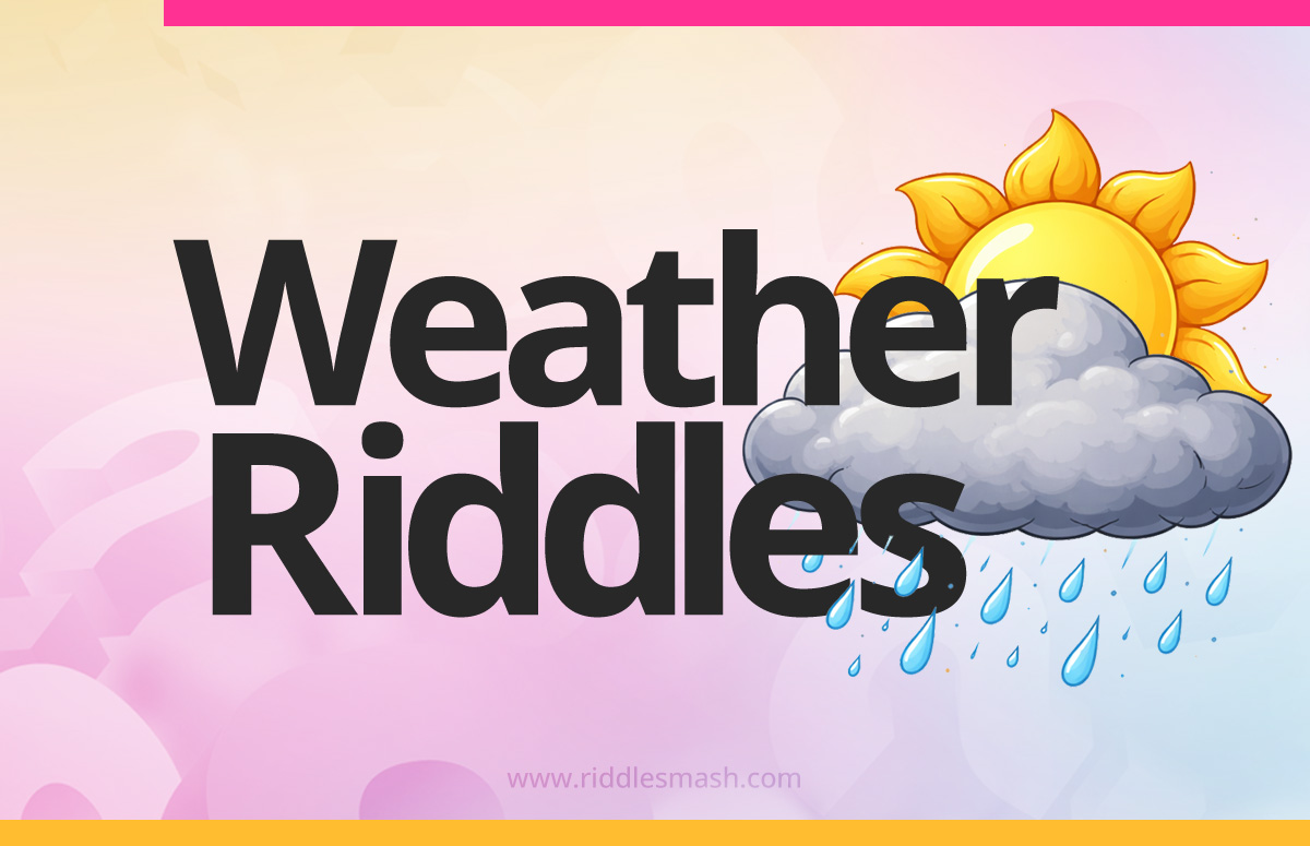 Clouds, sun, and rain representing weather riddles and nature brain teasers