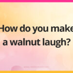 How do you make a walnut laugh?
