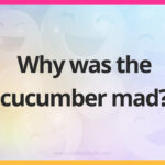 Why was the cucumber mad?